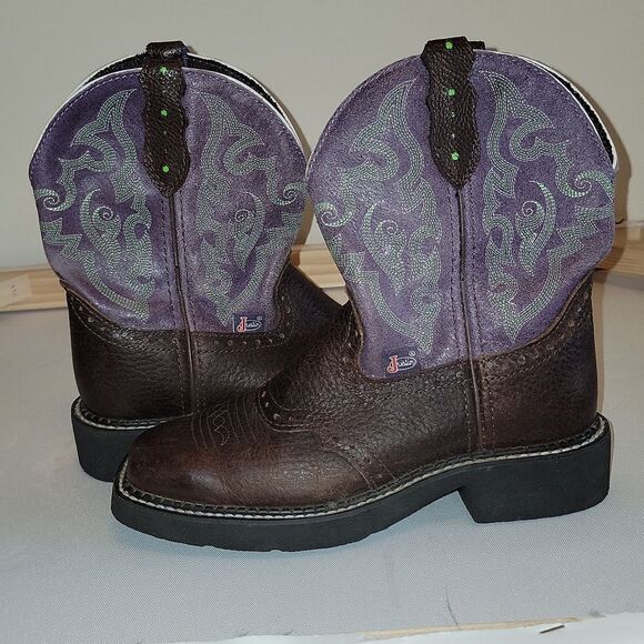 Justin L9612 Ladies Gypsy Western Boot with Copper Kettle Cowhide Foot Size 5.5 - Picture 12 of 12
